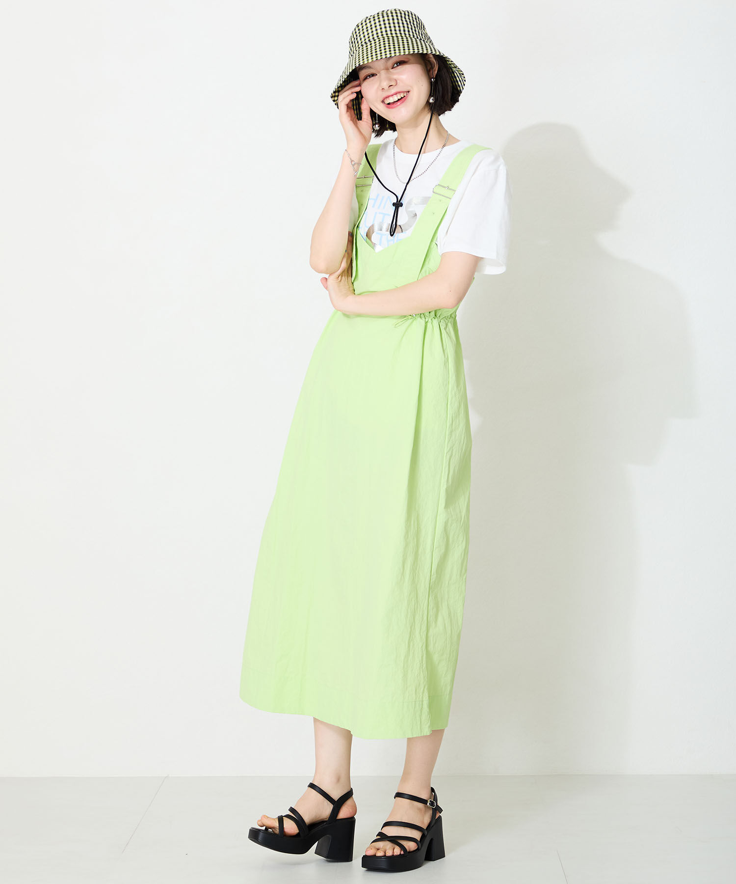 ORiental TRaffic「ナローストラップ厚底ヒールサンダル/51203 サンダル 厚底 ヒール9.3cm 人気 トレンド」|サンダル|