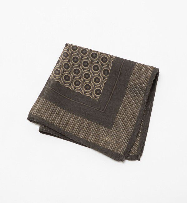 UNITED ARROWS「＜molteni＞サークル ポケット チーフ」|ハンカチ|DK.GRAY