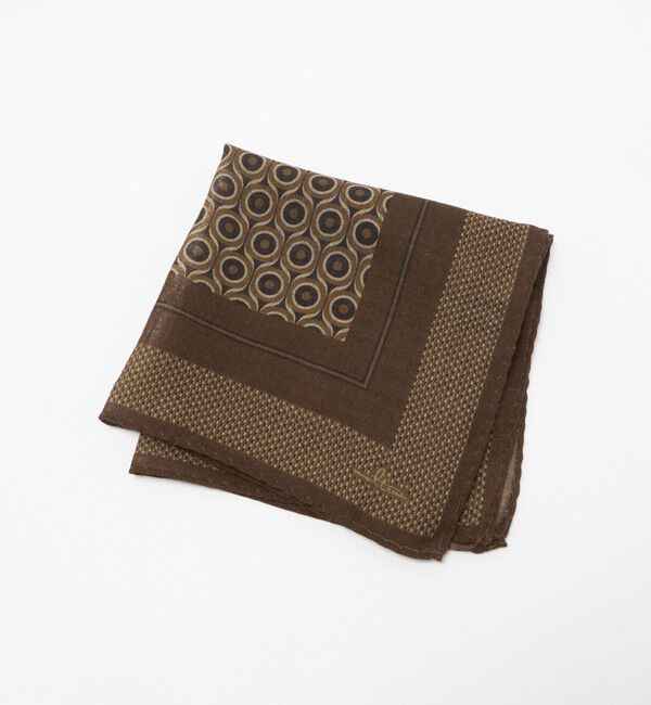 UNITED ARROWS「＜molteni＞サークル ポケット チーフ」|ハンカチ|MD.BROWN