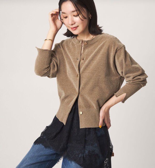 UNITED ARROWS green label relaxing「【結論シリーズ】ふれてモールニットカーデ」|カーディガン|