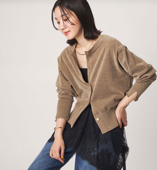 UNITED ARROWS green label relaxing「【結論シリーズ】ふれてモールニットカーデ」|カーディガン|