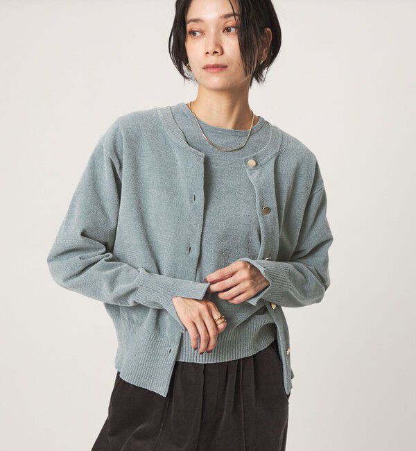 UNITED ARROWS green label relaxing「【結論シリーズ】ふれてモールニットカーデ」|カーディガン|