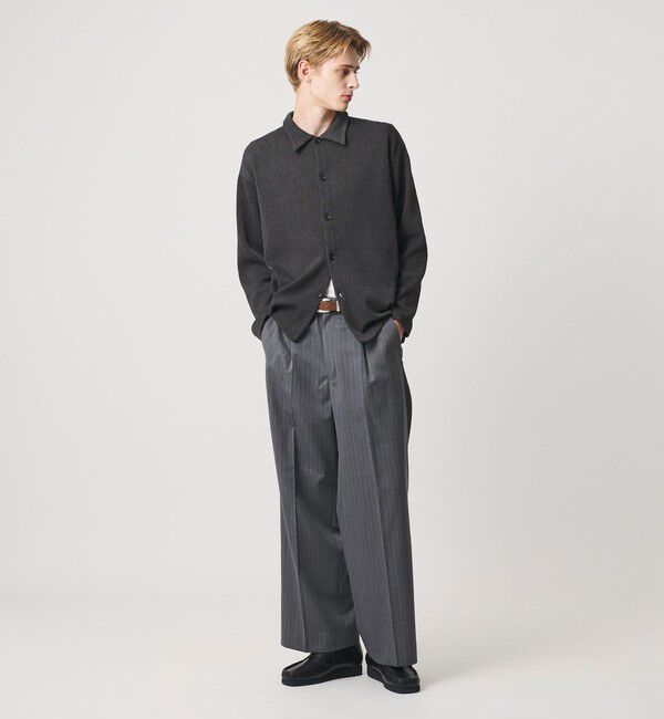 BEAUTY&YOUTH UNITED ARROWS「ハーフ ミラノ ニット シャツ ウォッシャブル」|カーディガン|