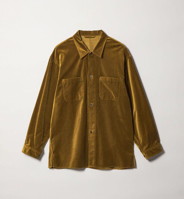 STEVEN ALAN「＜Steven Alan＞ オーガニックコットン ベルベット オープンカラー オーバー シャツ」|シャツ・ブラウス|