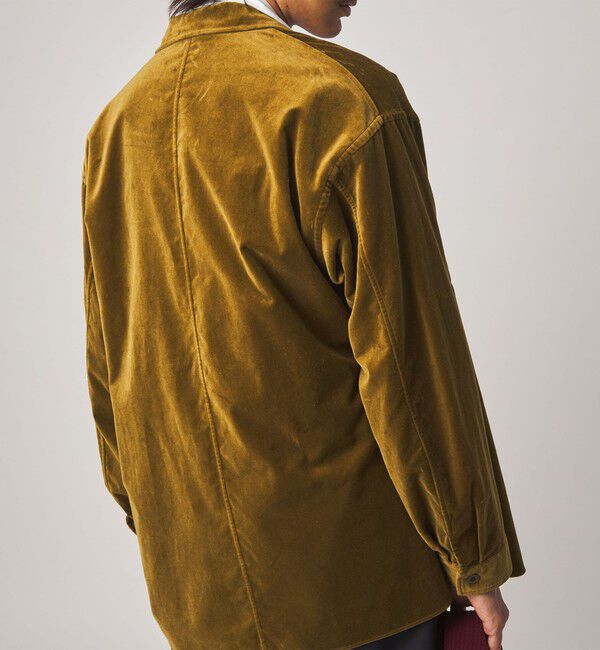 STEVEN ALAN「＜Steven Alan＞ オーガニックコットン ベルベット オープンカラー オーバー シャツ」|シャツ・ブラウス|