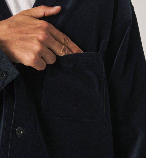STEVEN ALAN「＜Steven Alan＞ オーガニックコットン ベルベット オープンカラー オーバー シャツ」|シャツ・ブラウス|