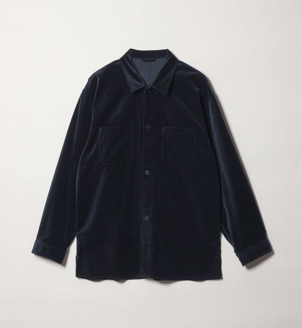 STEVEN ALAN「＜Steven Alan＞ オーガニックコットン ベルベット オープンカラー オーバー シャツ」|シャツ・ブラウス|