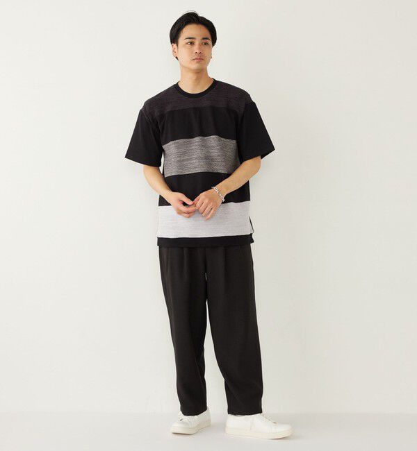 SHIPS Colors 「SHIPS Colors:〈洗濯機可能〉ニット 切替 ボーダー Tシャツ」|Tシャツ・カットソー|