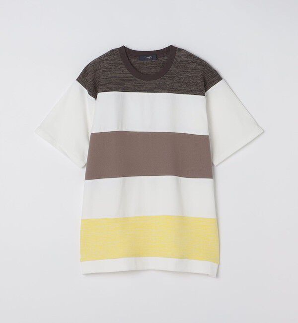 SHIPS Colors 「SHIPS Colors:〈洗濯機可能〉ニット 切替 ボーダー Tシャツ」|Tシャツ・カットソー|