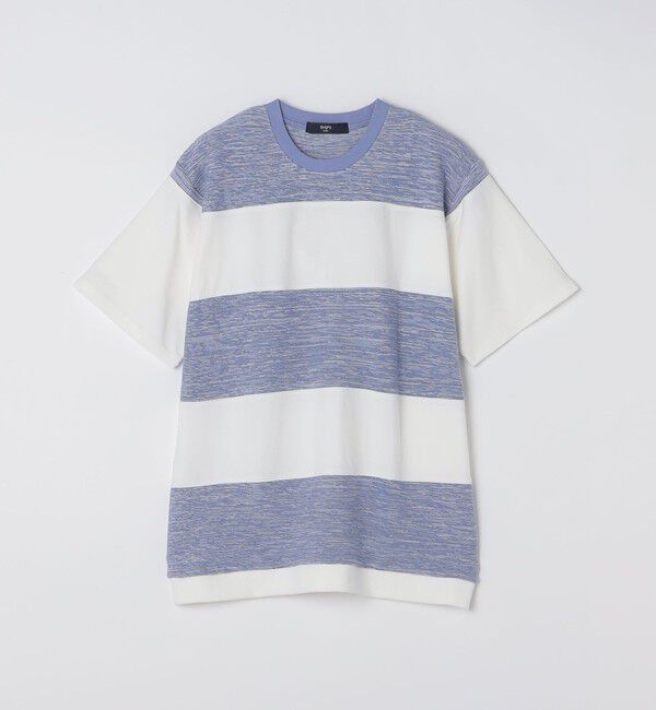 SHIPS Colors 「SHIPS Colors:〈洗濯機可能〉ニット 切替 ボーダー Tシャツ」|Tシャツ・カットソー|