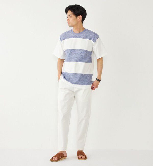 SHIPS Colors 「SHIPS Colors:〈洗濯機可能〉ニット 切替 ボーダー Tシャツ」|Tシャツ・カットソー|