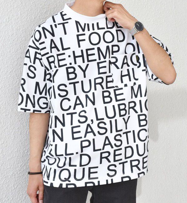 SHIPS any「【SHIPS any別注】Phatee: オーガニックコットン パターン プリント スピンドル ポケット Tシャツ◇」|Tシャツ・カットソー|