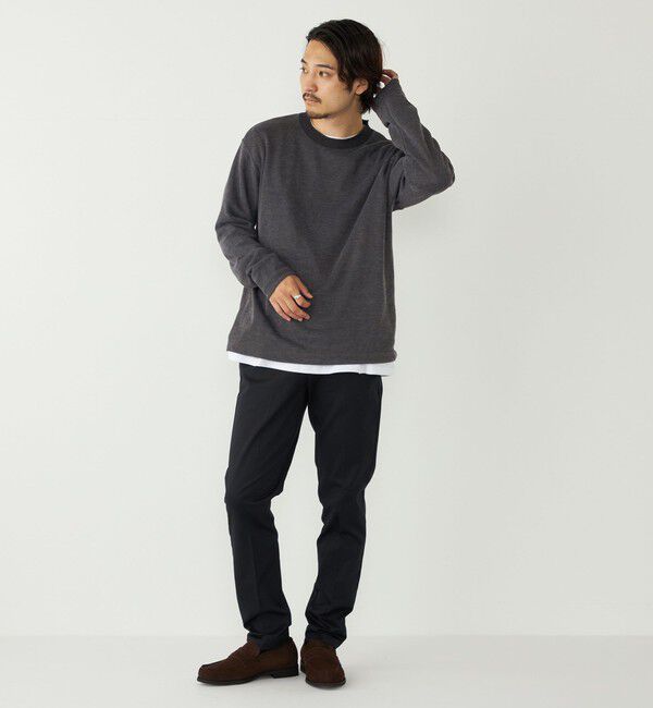 SHIPS Colors 「SHIPS Colors:〈手洗い可能〉ニットライク ロングスリーブ Tシャツ (ロンT)」|Tシャツ・カットソー|