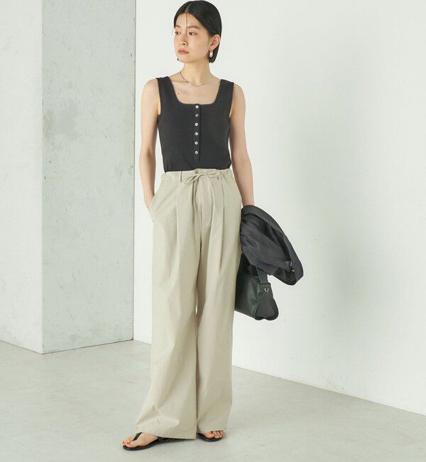SHIPS for women「Wai＋:〈手洗い可能〉アイレット ヘンリー タンクトップ」|タンクトップ|