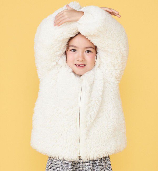 SHIPS KIDS「【一部WEB限定】 100～130cm/〈手洗い可能〉 フェイクファー ブルゾン」|その他|