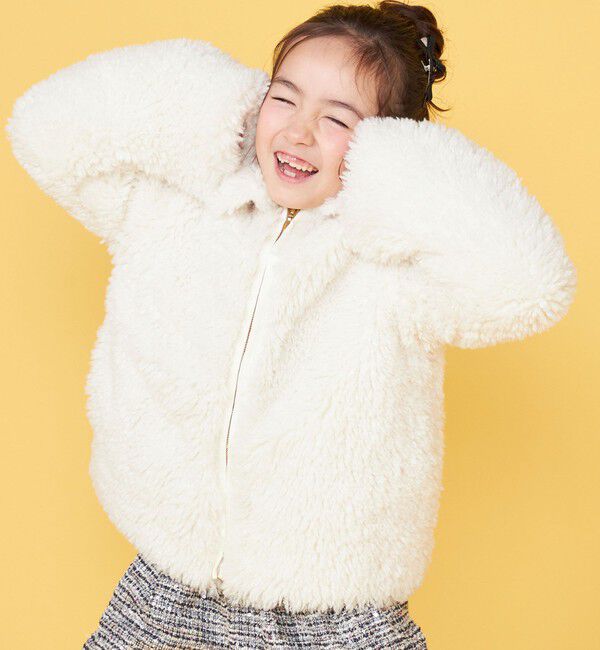 SHIPS KIDS「【一部WEB限定】 100～130cm/〈手洗い可能〉 フェイクファー ブルゾン」|その他|