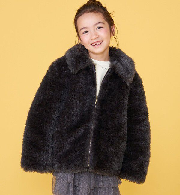 SHIPS KIDS「【一部WEB限定】 100～130cm/〈手洗い可能〉 フェイクファー ブルゾン」|その他|