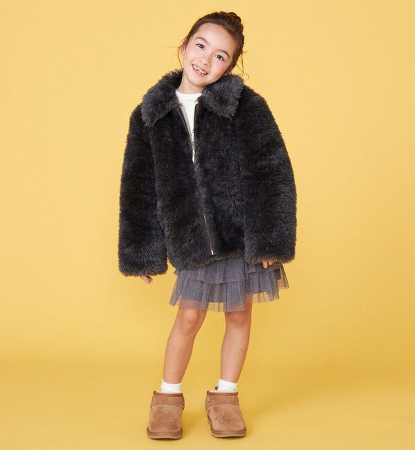 SHIPS KIDS「【一部WEB限定】 100～130cm/〈手洗い可能〉 フェイクファー ブルゾン」|その他|