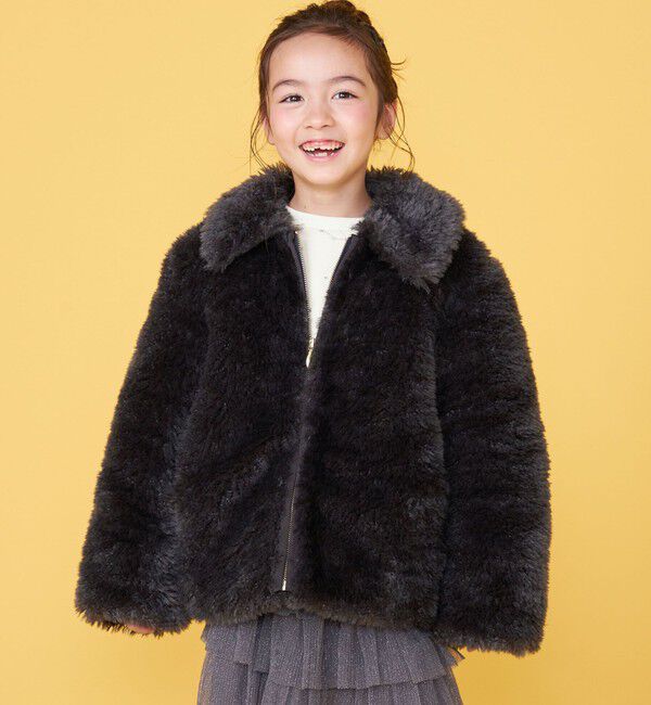 SHIPS KIDS「【一部WEB限定】 100～130cm/〈手洗い可能〉 フェイクファー ブルゾン」|その他|