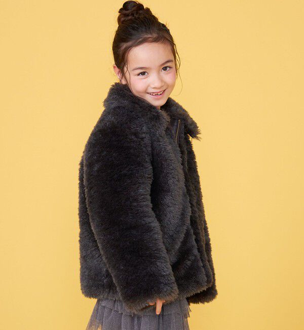 SHIPS KIDS「【一部WEB限定】 100～130cm/〈手洗い可能〉 フェイクファー ブルゾン」|その他|