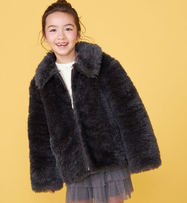 SHIPS KIDS「【一部WEB限定】 100～130cm/〈手洗い可能〉 フェイクファー ブルゾン」|その他|