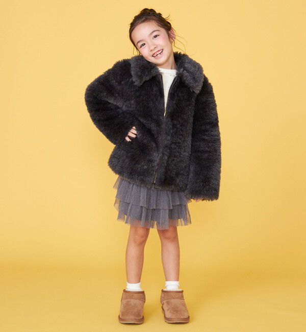 SHIPS KIDS「【一部WEB限定】 100～130cm/〈手洗い可能〉 フェイクファー ブルゾン」|その他|