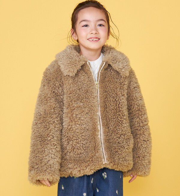 SHIPS KIDS「【一部WEB限定】 100～130cm/〈手洗い可能〉 フェイクファー ブルゾン」|その他|