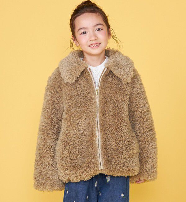 SHIPS KIDS「【一部WEB限定】 100～130cm/〈手洗い可能〉 フェイクファー ブルゾン」|その他|