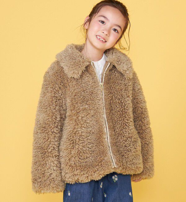 SHIPS KIDS「【一部WEB限定】 100～130cm/〈手洗い可能〉 フェイクファー ブルゾン」|その他|