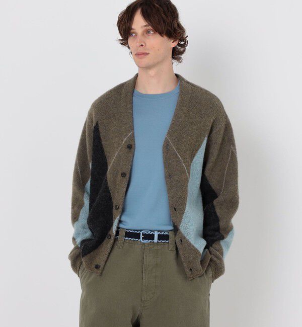 TOMORROWLAND MENS「【WEB先行予約】TOMORROWLAND tricot メリノウール チーゼル起毛 アーガイルカーディガン」|カーディガン|