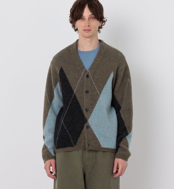 TOMORROWLAND MENS「【WEB先行予約】TOMORROWLAND tricot メリノウール チーゼル起毛 アーガイルカーディガン」|カーディガン|