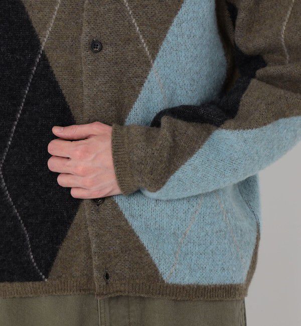 TOMORROWLAND MENS「【WEB先行予約】TOMORROWLAND tricot メリノウール チーゼル起毛 アーガイルカーディガン」|カーディガン|