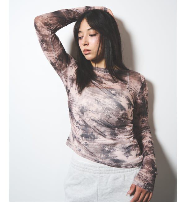 JOINT WORKS「シャーリング シアートップス / J SHIRRING SHEER TOPS」|Tシャツ・カットソー|