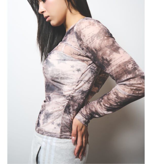 JOINT WORKS「シャーリング シアートップス / J SHIRRING SHEER TOPS」|Tシャツ・カットソー|