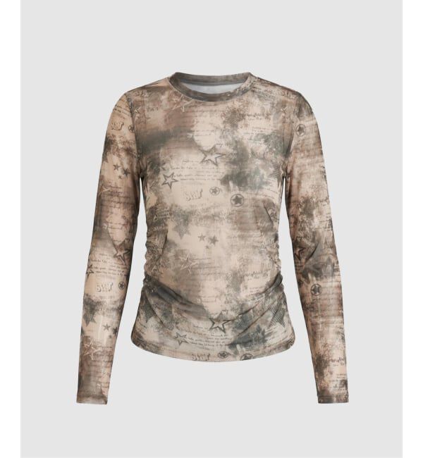 JOINT WORKS「シャーリング シアートップス / J SHIRRING SHEER TOPS」|Tシャツ・カットソー|