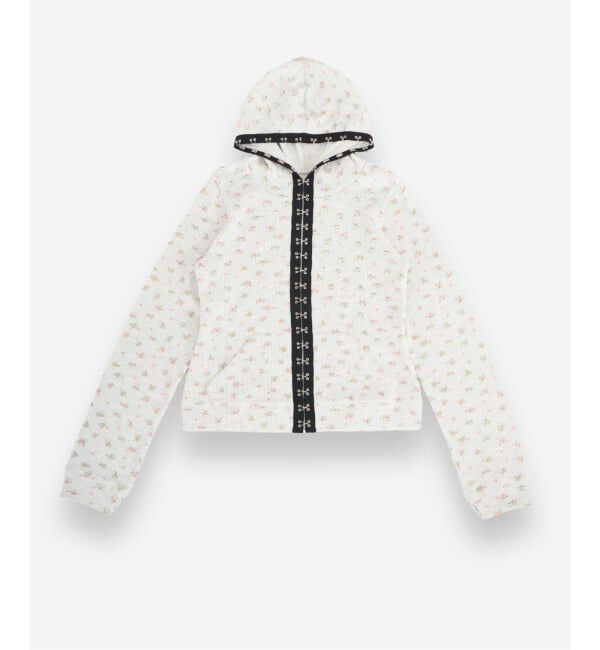 JOINT WORKS「フックディテール ワッフルジップフーディー / J Floral Hook Waffle Hood」|パーカー|