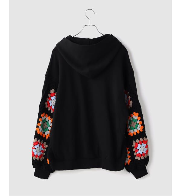 JOINT WORKS「DISCOVERED / ディスカバード CROCHET SLEEVE SWEAT PARKA」|パーカー|