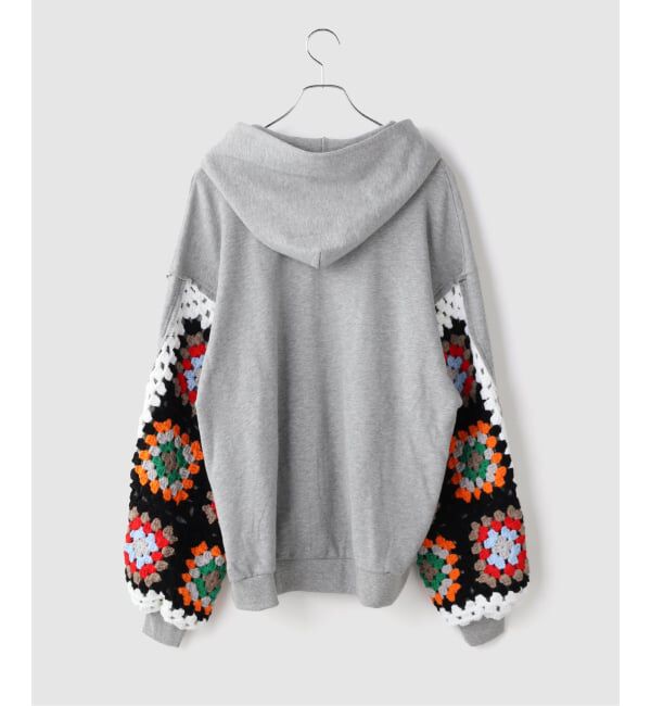 JOINT WORKS「DISCOVERED / ディスカバード CROCHET SLEEVE SWEAT PARKA」|パーカー|