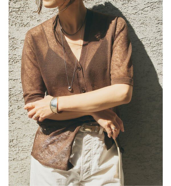 Plage「Sheer H/S カーディガン」|カーディガン|