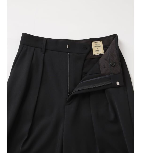 journal standard L'essage「ヴィスポリギャバ パンツ(ブラック)」|スラックス|