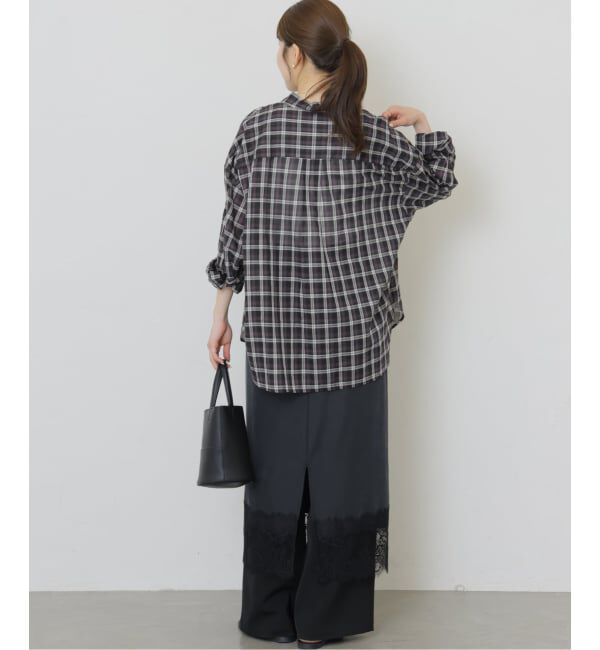 JOURNAL STANDARD relume「《追加2》コットンローンチェックオーバーサイズ」|シャツ・ブラウス|