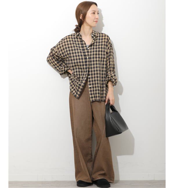 JOURNAL STANDARD relume「《追加2》コットンローンチェックオーバーサイズ」|シャツ・ブラウス|