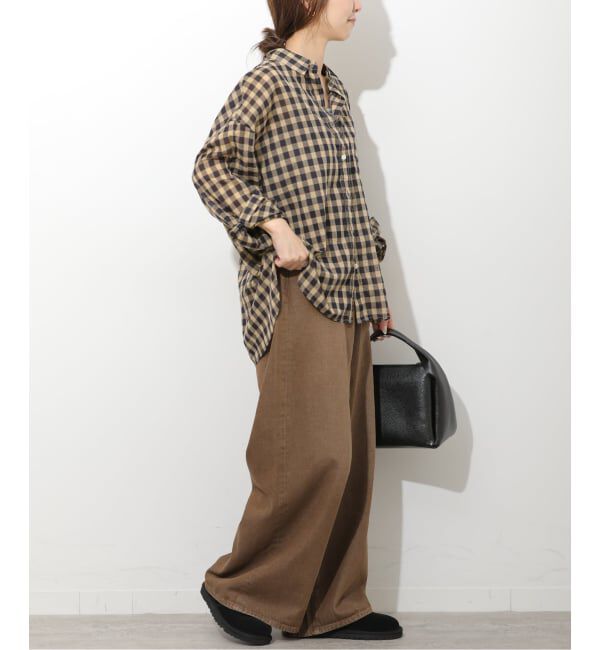 JOURNAL STANDARD relume「《追加2》コットンローンチェックオーバーサイズ」|シャツ・ブラウス|