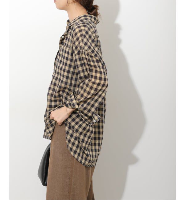 JOURNAL STANDARD relume「《追加2》コットンローンチェックオーバーサイズ」|シャツ・ブラウス|