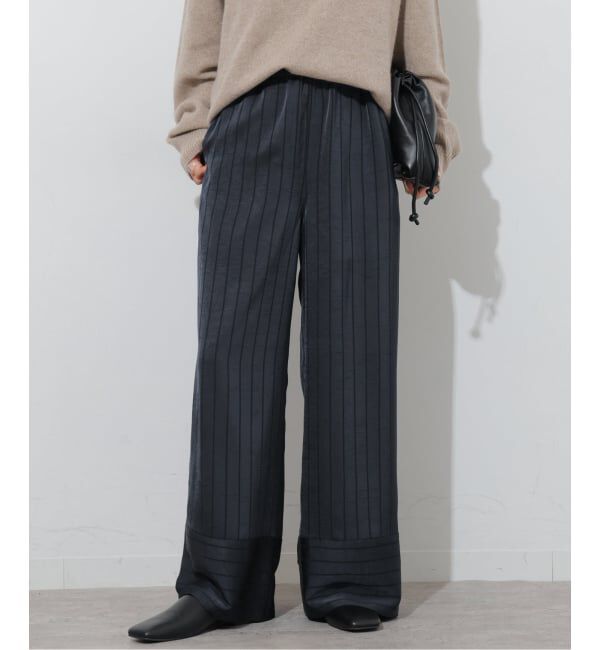 JOURNAL STANDARD relume「《予約》サテンストライプパジャマイージーパンツ」|その他|ネイビー