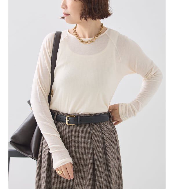 journal standard L'essage「《予約》シルク混ベア天竺プルオーバー」|Tシャツ・カットソー|ナチュラル