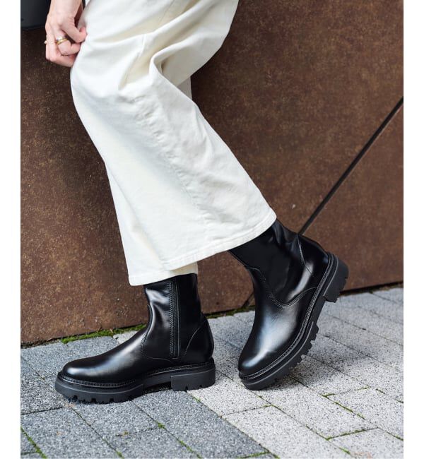GRISE「ENESS/エネス COW LEATHER インサイドジップブーツ」|ショートブーツ|