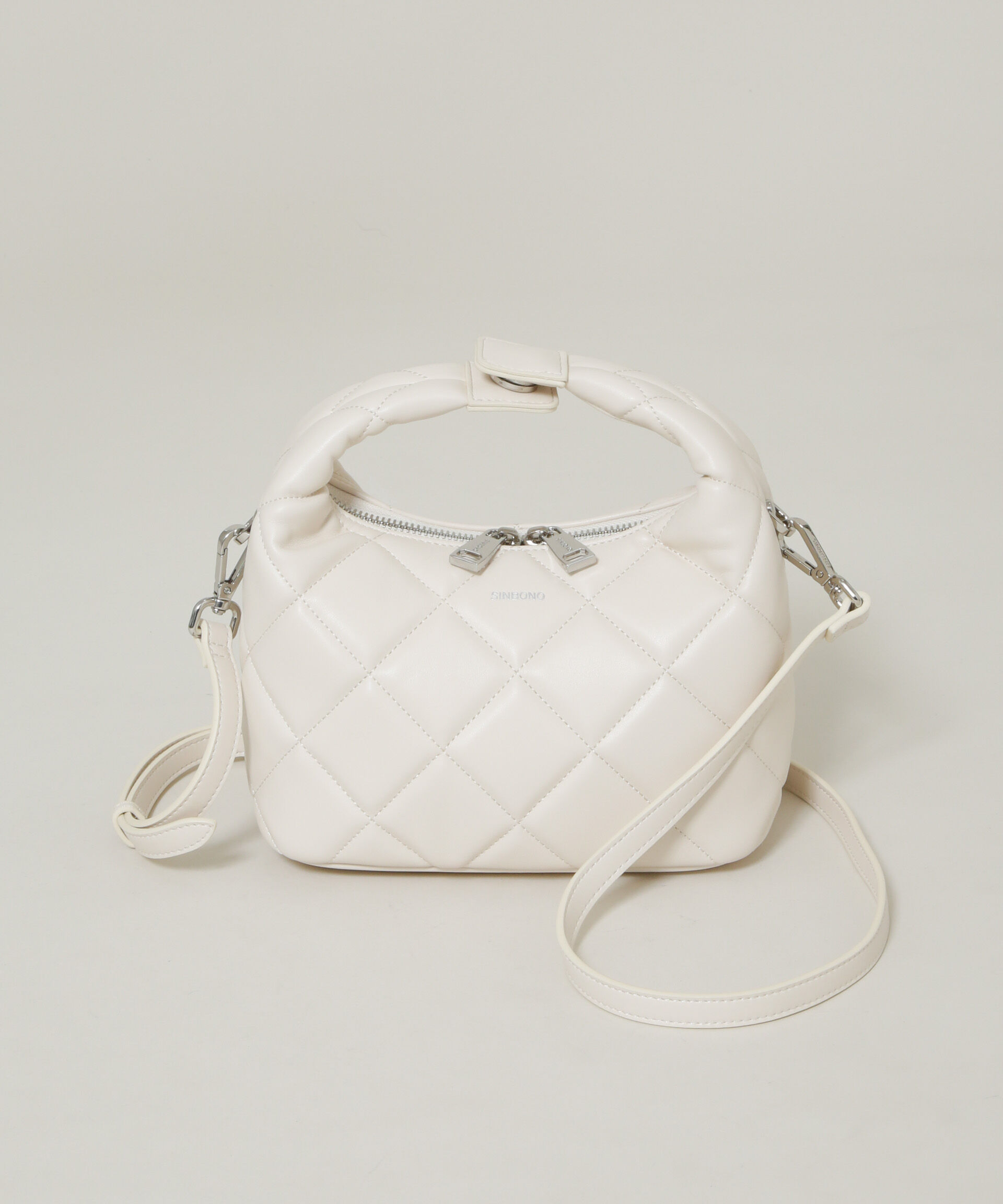 NANO universe「SINBONO/Vienna Crossbody Bag Quilting」|ショルダー・メッセンジャー|アイボリー7