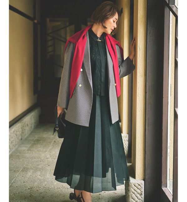 自由区「【SHIHOさん着用・一枚でサマになる】レースブロッキングクロップド丈 シャツ」|シャツ・ブラウス|