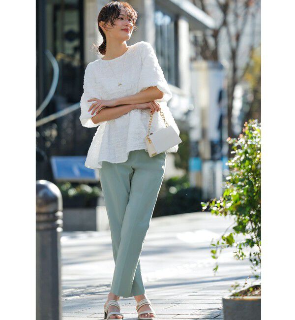 ANY SIS「【ストレッチ・接触冷感・撥水・UVカット・洗える】エアリーストレッチ テーパードパンツ」|その他|